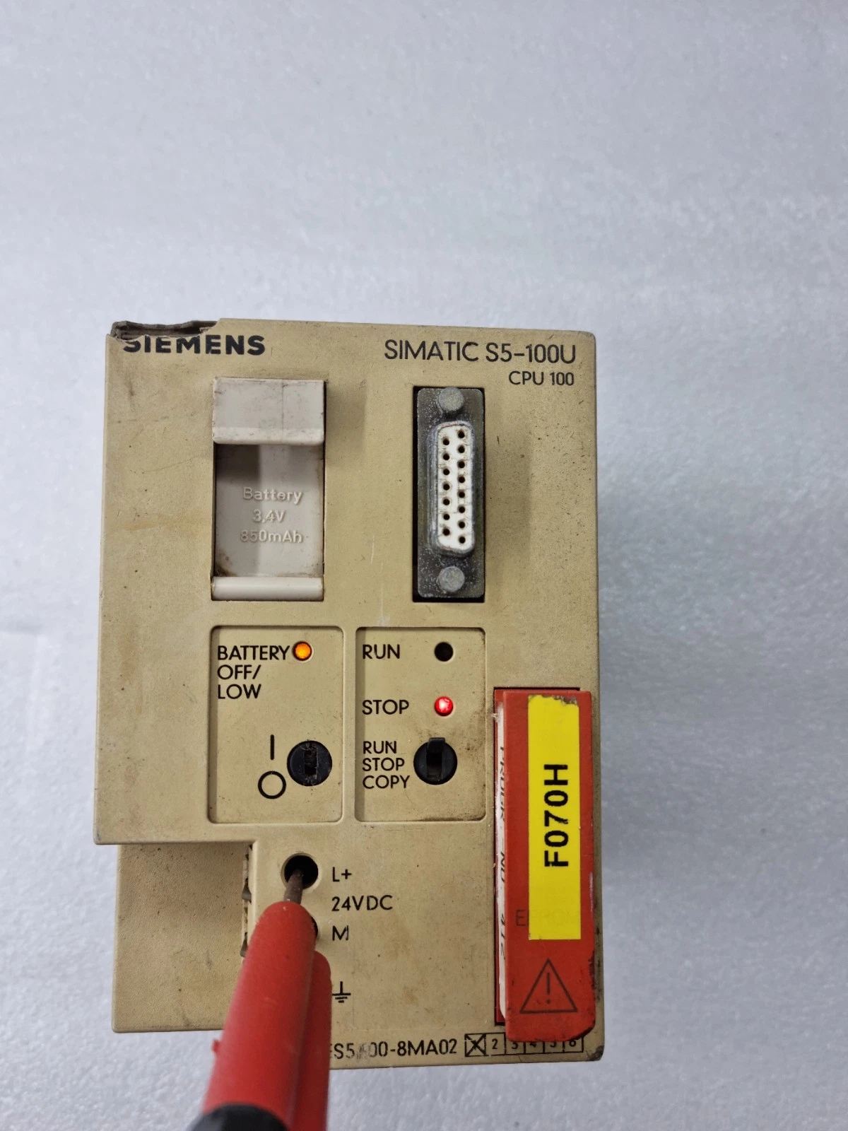 SIEMENS SIMATIC S5-100U CPU 100 6ES5100-8MA02 (ERROR)